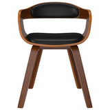 Eetkamerstoelen 2 st gebogen hout en kunstleer zwart - AllerleiShop