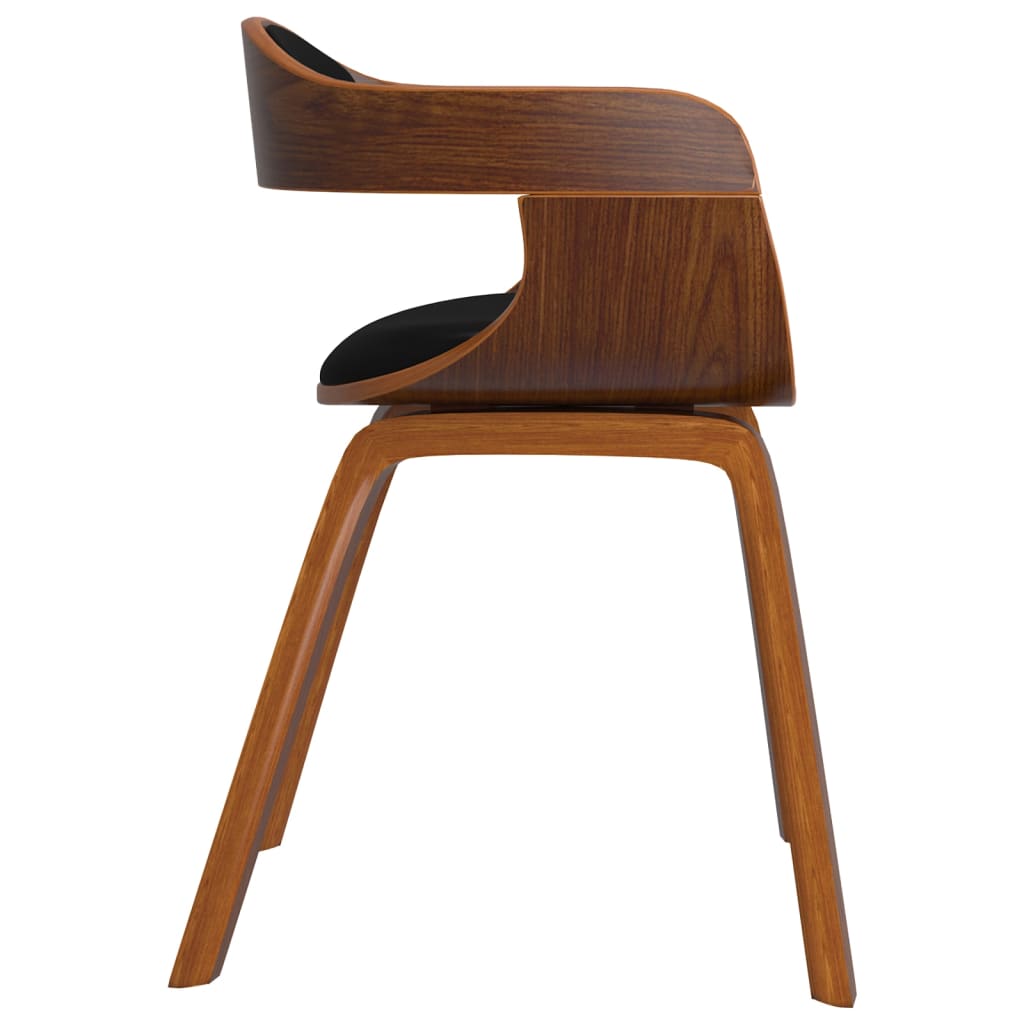 Eetkamerstoelen 2 st gebogen hout en kunstleer zwart - AllerleiShop