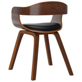 Eetkamerstoelen 2 st gebogen hout en kunstleer zwart - AllerleiShop