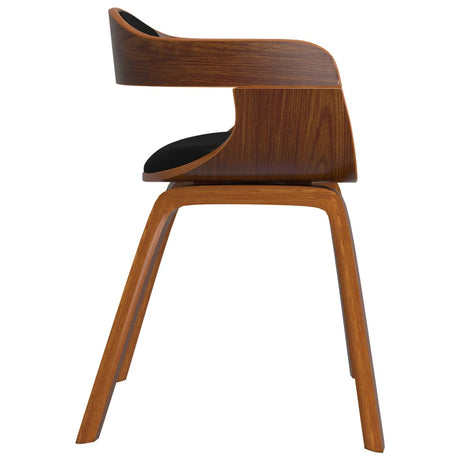 Eetkamerstoelen 4 st gebogen hout en kunstleer zwart - AllerleiShop