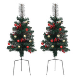 Tuinkerstbomen 2 st 76 cm PVC - AllerleiShop