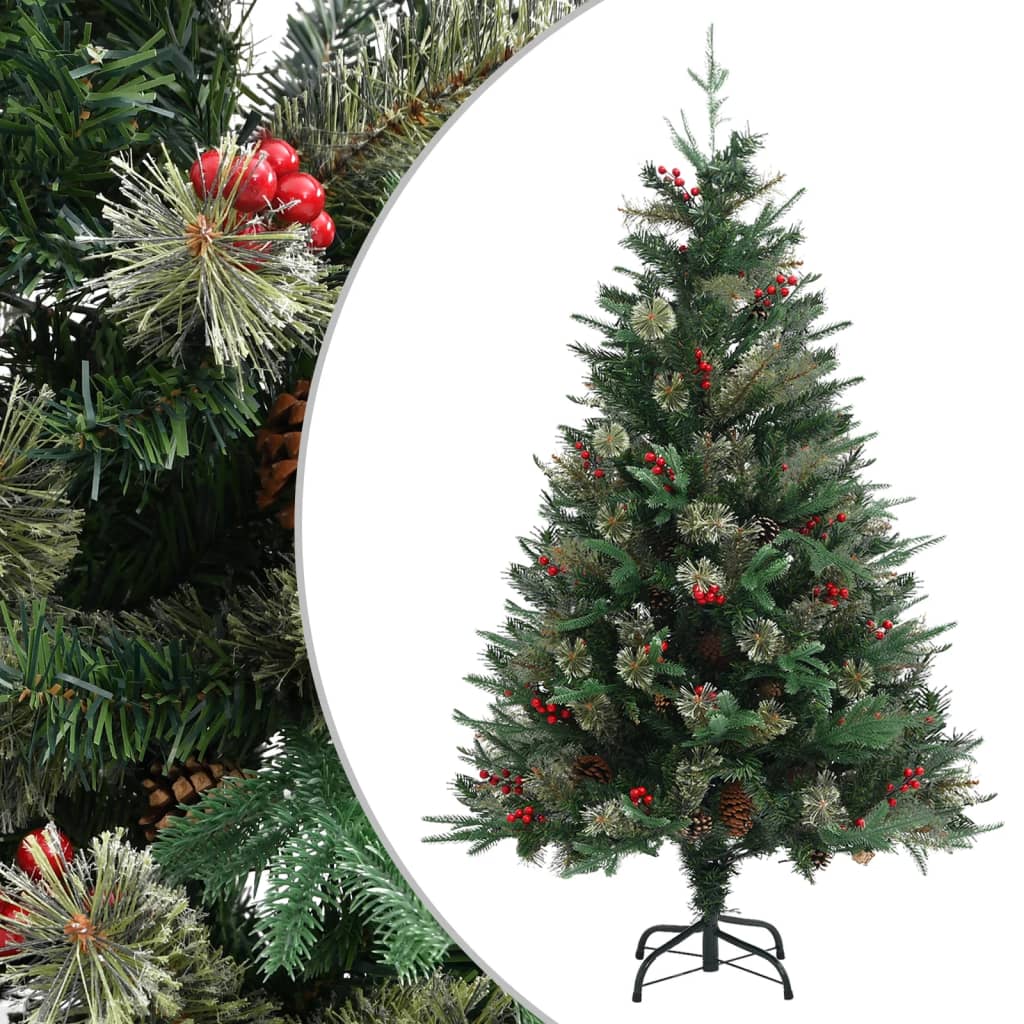 Kerstboom met dennenappels 120 cm PVC en PE groen - AllerleiShop