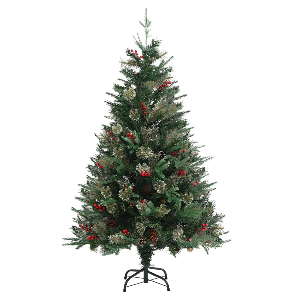 Kerstboom met dennenappels 120 cm PVC en PE groen - AllerleiShop