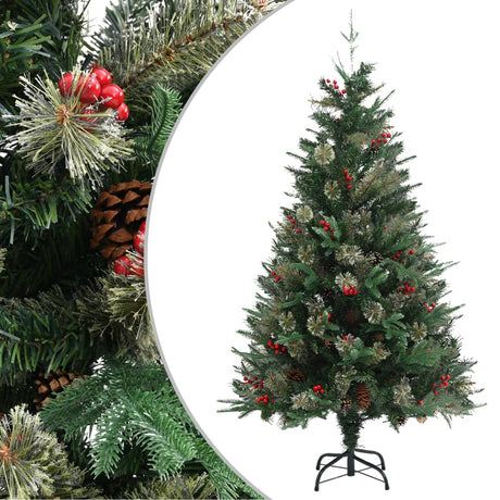 Kerstboom met dennenappels 150 cm PVC en PE groen - AllerleiShop