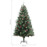 Kerstboom met dennenappels 195 cm PVC en PE groen - AllerleiShop