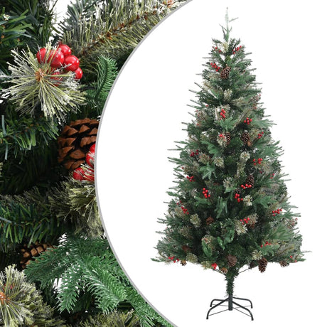 Kerstboom met dennenappels 225 cm PVC en PE groen - AllerleiShop