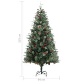 Kerstboom met dennenappels 225 cm PVC en PE groen - AllerleiShop