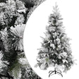 Kerstboom met dennenappels en sneeuw 195 cm PVC en PE - AllerleiShop