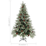 Kerstboom met dennenappels 120 cm PVC en PE groen en wit - AllerleiShop