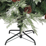 Kerstboom met dennenappels 150 cm PVC en PE groen en wit - AllerleiShop