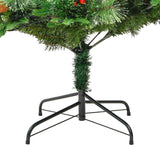 Kerstboom met LED en dennenappels 195 cm PVC en PE groen - AllerleiShop