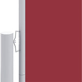 Windscherm uittrekbaar 220x600 cm rood