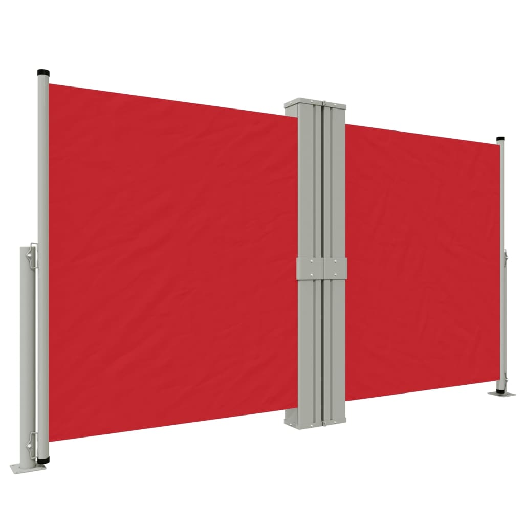 Windscherm uittrekbaar 140x1200 cm rood