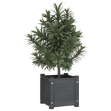 Plantenbak 31x31x31 cm massief grenenhout grijs - AllerleiShop