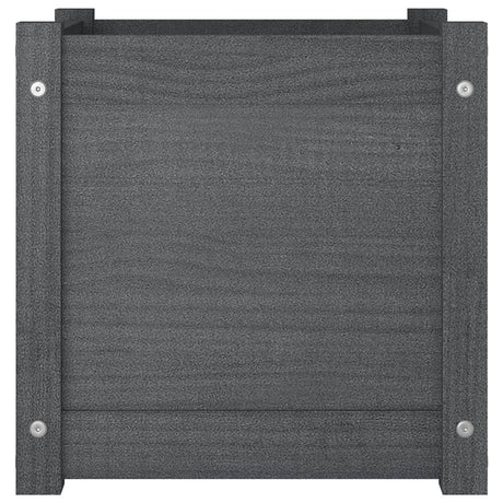 Plantenbak 40x40x40 cm massief grenenhout grijs - AllerleiShop