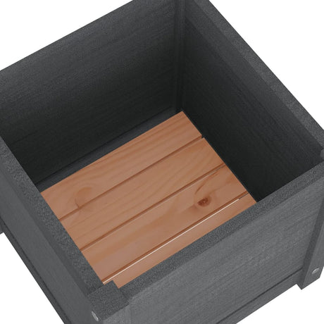 Plantenbak 40x40x40 cm massief grenenhout grijs - AllerleiShop