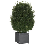 Plantenbakken 2 st 40x40x40 cm massief grenenhout grijs - AllerleiShop