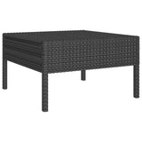6-delige Loungeset met kussens poly rattan zwart - AllerleiShop