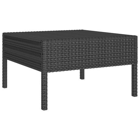6-delige Loungeset met kussens poly rattan zwart - AllerleiShop