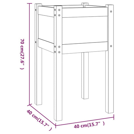 Plantenbak 40x40x70 cm massief grenenhout - AllerleiShop