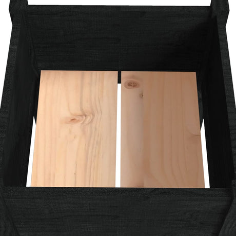 Plantenbak 40x40x70 cm massief grenenhout zwart - AllerleiShop