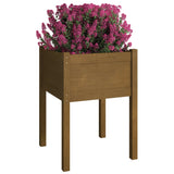 Plantenbak 50x50x70 cm massief grenenhout honingbruin - AllerleiShop