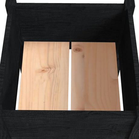 Plantenbak 50x50x70 cm massief grenenhout zwart - AllerleiShop