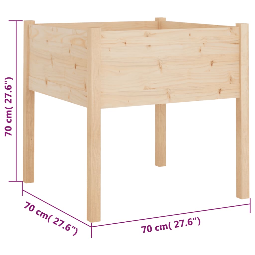 Plantenbak 70x70x70 cm massief grenenhout - AllerleiShop