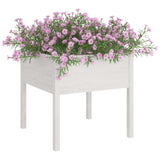 Plantenbak 70x70x70 cm massief grenenhout wit - AllerleiShop