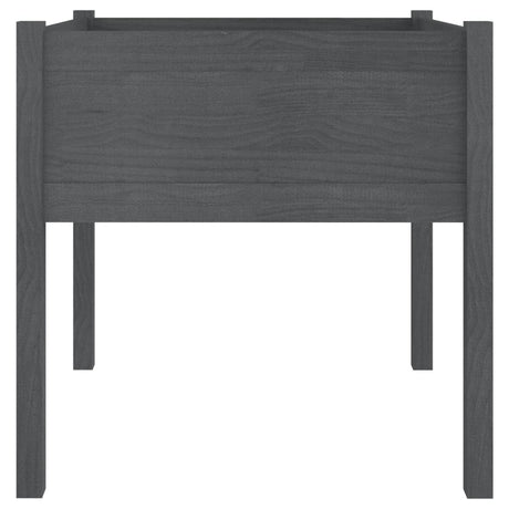 Plantenbak 70x70x70 cm massief grenenhout grijs - AllerleiShop