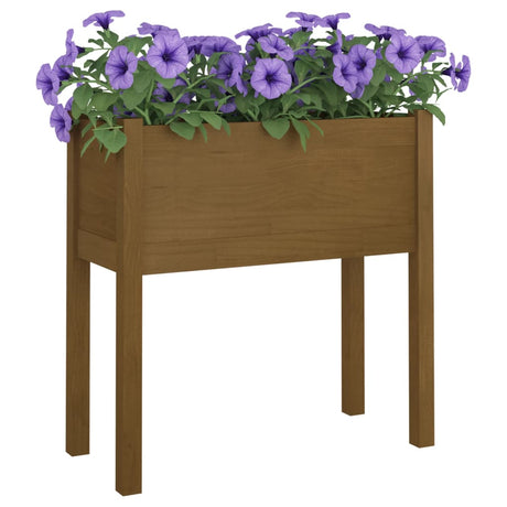 Plantenbak 70x31x70 cm massief grenenhout honingbruin - AllerleiShop