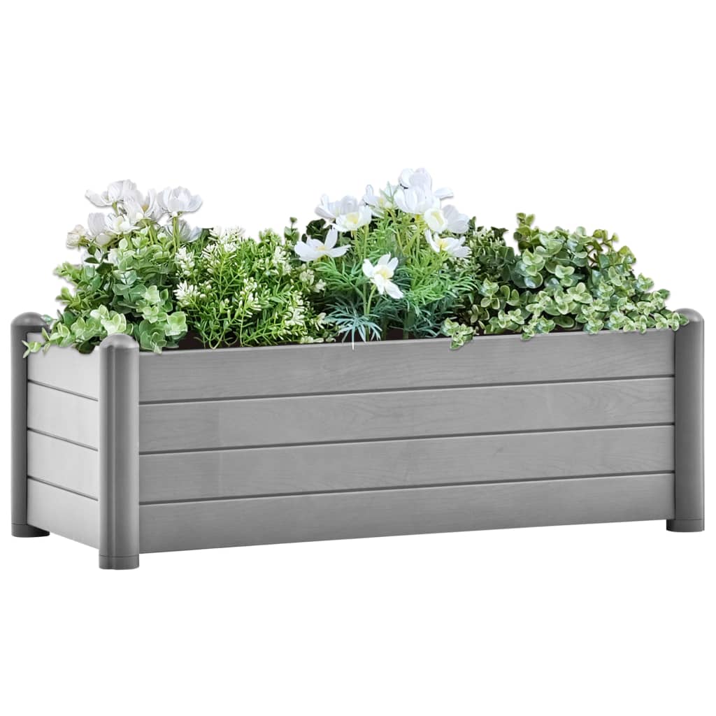 Plantenbak verhoogd 100x43x35 cm PP steengrijs