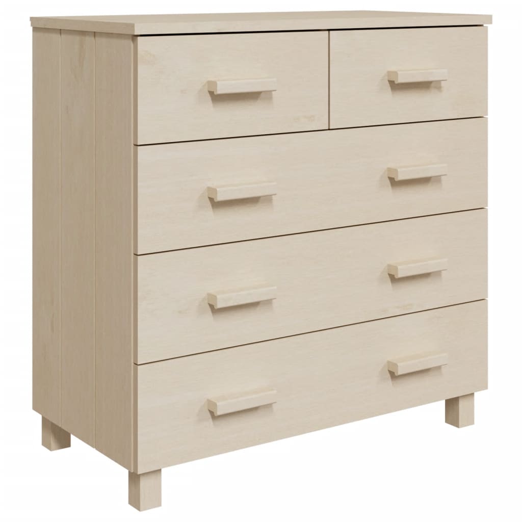 Dressoir HAMAR 79x40x80 cm massief grenenhout honingbruin - AllerleiShop