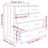 Dressoir HAMAR 79x40x80 cm massief grenenhout honingbruin - AllerleiShop