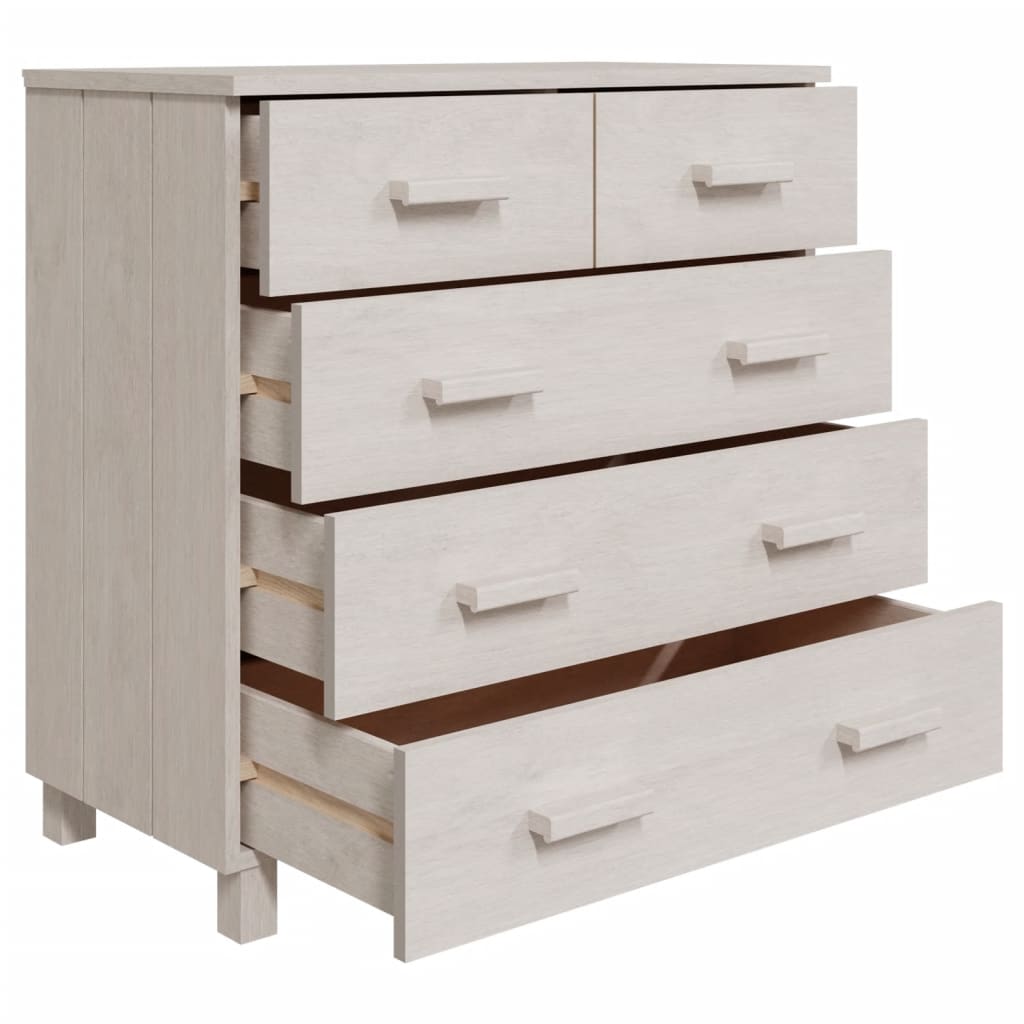 Dressoir HAMAR 79x40x80 cm massief grenenhout wit - AllerleiShop