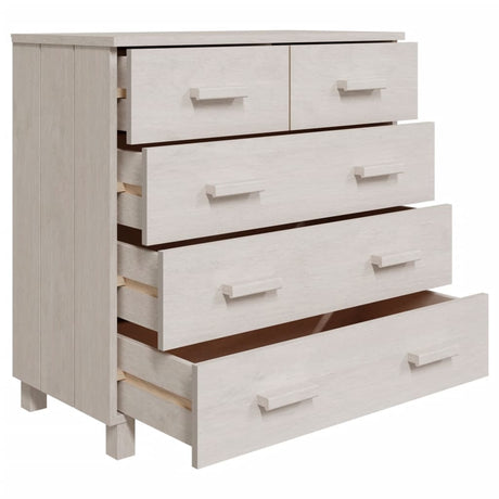 Dressoir HAMAR 79x40x80 cm massief grenenhout wit - AllerleiShop