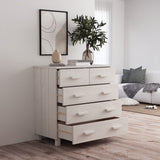 Dressoir HAMAR 79x40x80 cm massief grenenhout wit - AllerleiShop