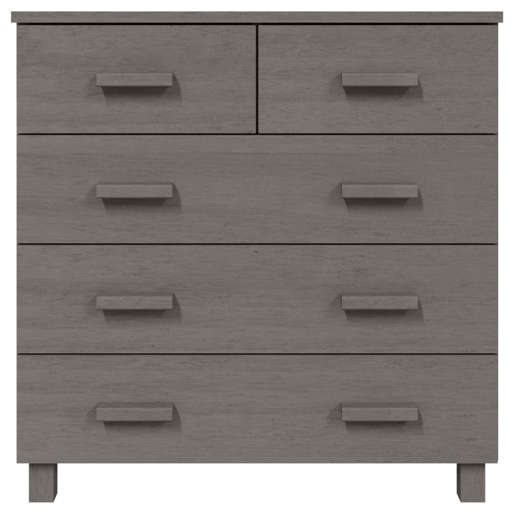 Dressoir HAMAR 79x40x80 cm massief grenenhout lichtgrijs - AllerleiShop