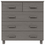 Dressoir HAMAR 79x40x80 cm massief grenenhout lichtgrijs - AllerleiShop