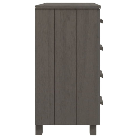 Dressoir HAMAR 79x40x80 cm massief grenenhout lichtgrijs - AllerleiShop