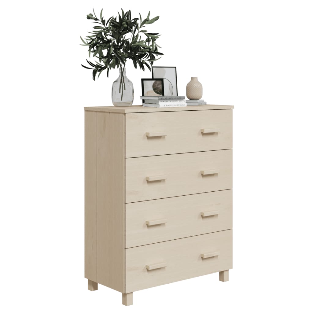 Dressoir HAMAR 79x40x103,5 cm massief grenenhout honingbruin - AllerleiShop