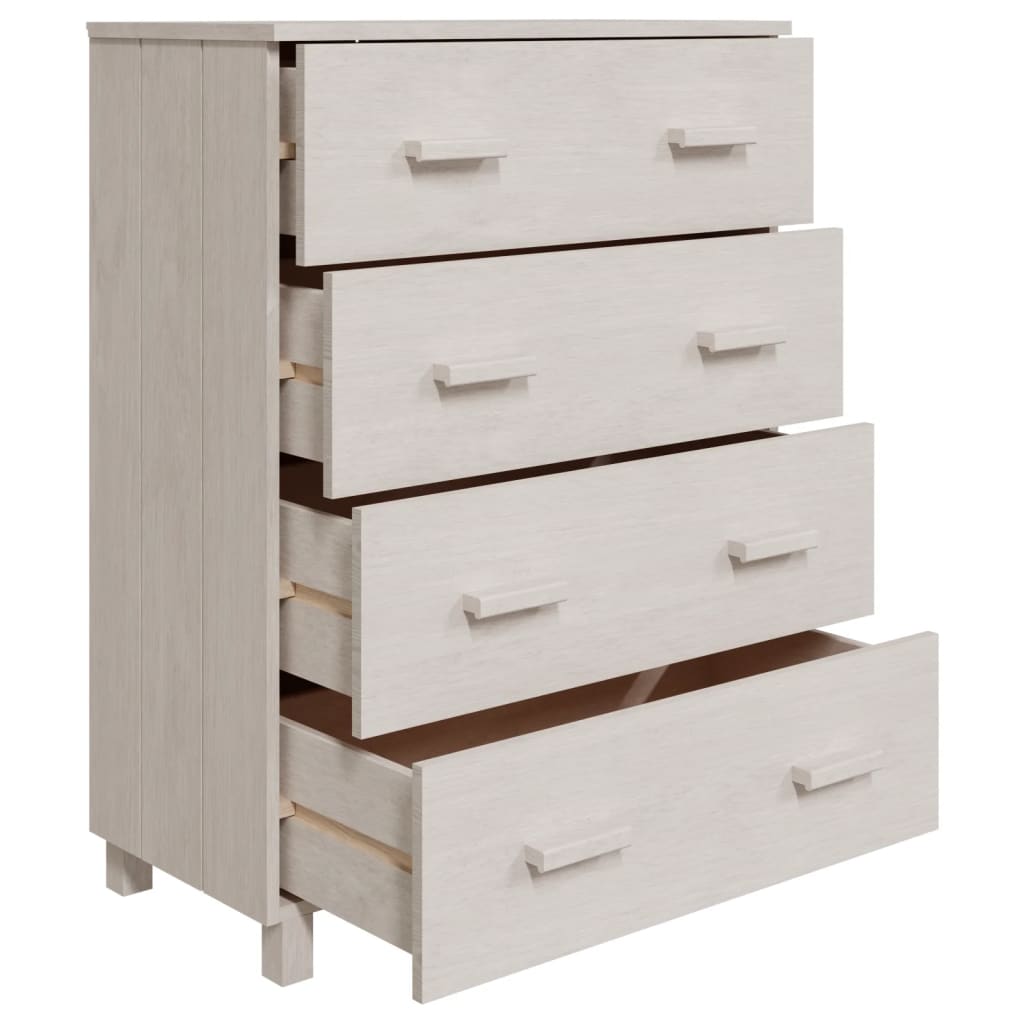 Dressoir HAMAR 79x40x103,5 cm massief grenenhout wit - AllerleiShop