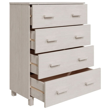 Dressoir HAMAR 79x40x103,5 cm massief grenenhout wit - AllerleiShop