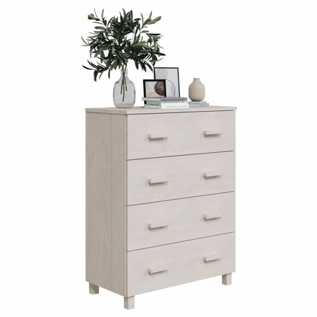 Dressoir HAMAR 79x40x103,5 cm massief grenenhout wit - AllerleiShop