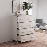 Dressoir HAMAR 79x40x103,5 cm massief grenenhout wit - AllerleiShop