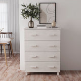 Dressoir HAMAR 79x40x103,5 cm massief grenenhout wit - AllerleiShop