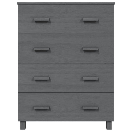 Dressoir HAMAR 79x40x103,5 cm massief grenenhout donkergrijs - AllerleiShop