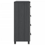 Dressoir HAMAR 79x40x103,5 cm massief grenenhout donkergrijs - AllerleiShop