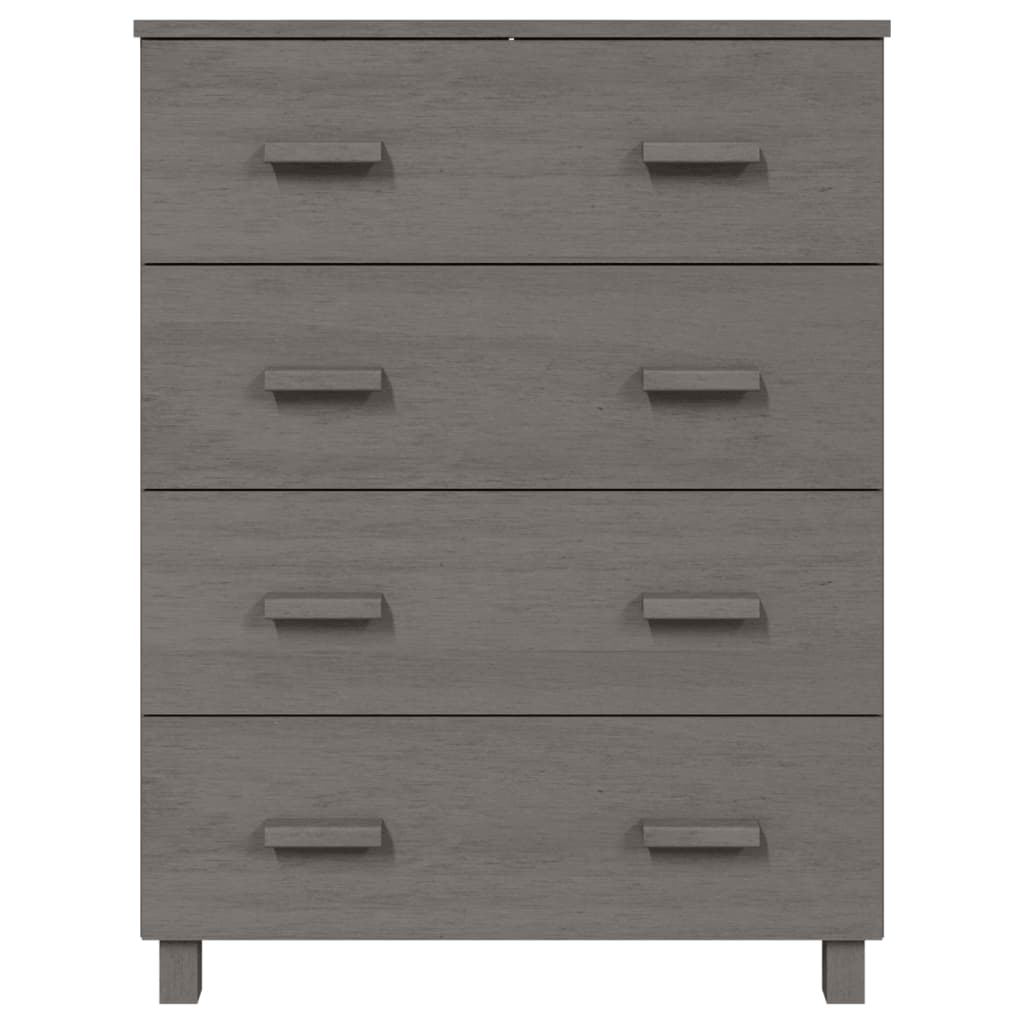 Dressoir HAMAR 79x40x103,5 cm massief grenenhout lichtgrijs - AllerleiShop