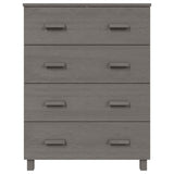 Dressoir HAMAR 79x40x103,5 cm massief grenenhout lichtgrijs - AllerleiShop